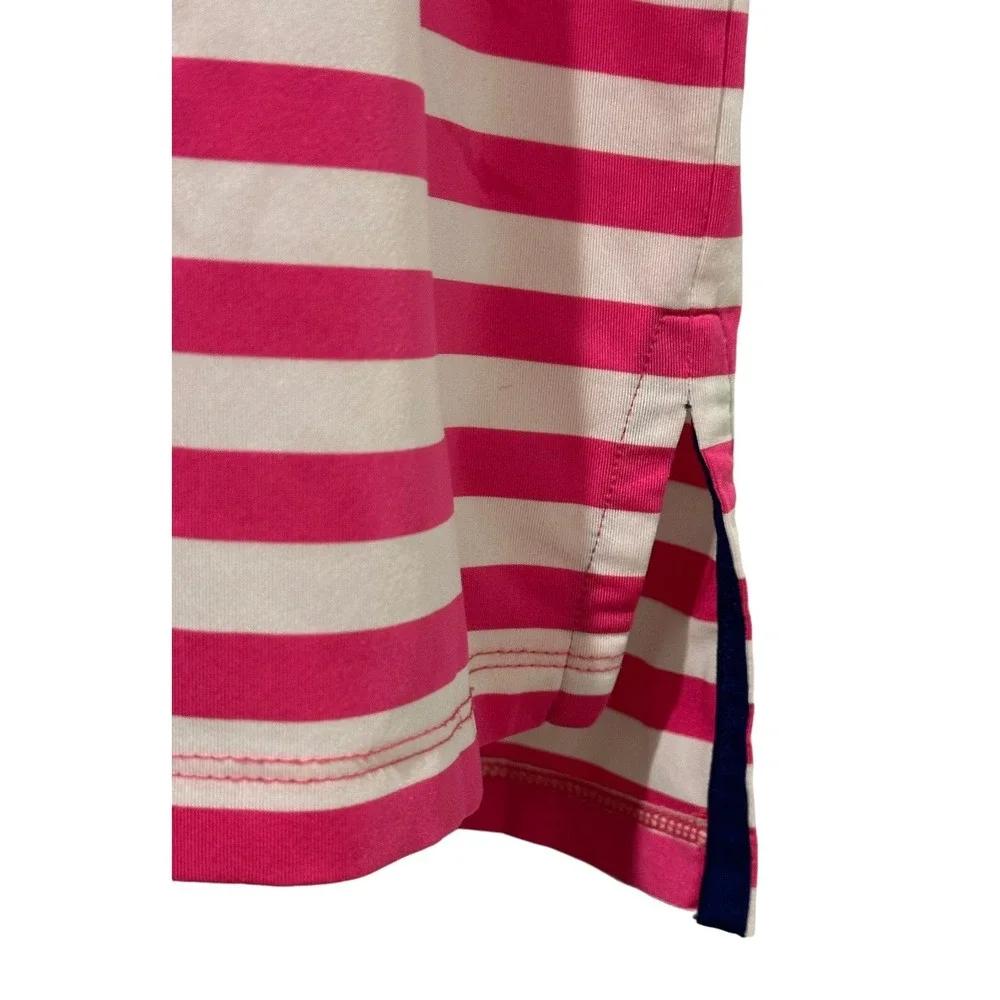 RLX Ralph Lauren Performance Polo Mens‎ Pink Blue White Striped L